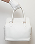 Toolbox 26 cm Swift Leather in White, back view